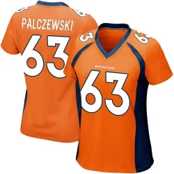 Women's Alex Palczewski Denver Broncos No.63 Game Team Color Jersey - Orange