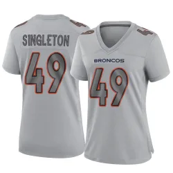Women's Alex Singleton Denver Broncos No.49 Game Atmosphere Fashion Jersey - Gray