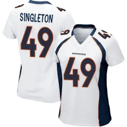 Women's Alex Singleton Denver Broncos No.49 Game Jersey - White