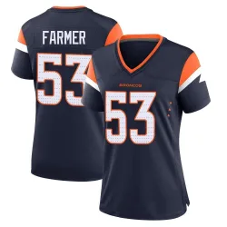 Women's Andrew Farmer Denver Broncos No.53 Game Alternate Jersey - Navy