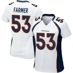 Women's Andrew Farmer Denver Broncos No.53 Game Jersey - White