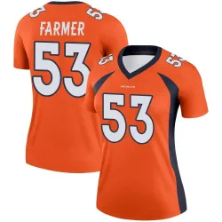 Women's Andrew Farmer Denver Broncos No.53 Legend Jersey - Orange