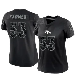 Women's Andrew Farmer Denver Broncos No.53 Limited Reflective Jersey - Black