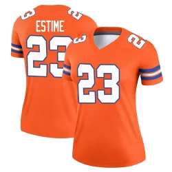 Women's Audric Estime Denver Broncos No.23 Legend Alternate Mile High Collection 1977 Throwback Jersey - Orange