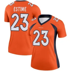 Women's Audric Estime Denver Broncos No.23 Legend Jersey - Orange