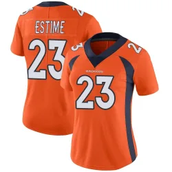 Women's Audric Estime Denver Broncos No.23 Limited Team Color Vapor Untouchable Jersey - Orange