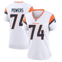Women's Ben Powers Denver Broncos No.74 Game 2nd Jersey - White