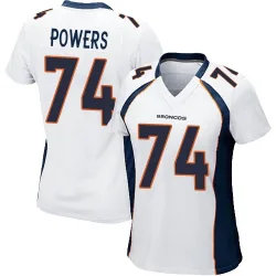 Women's Ben Powers Denver Broncos No.74 Game Jersey - White