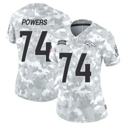Women's Ben Powers Denver Broncos No.74 Limited 2024 Salute to Service Jersey - Arctic Camo