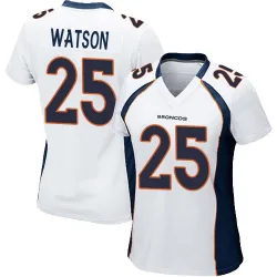 Women's Blake Watson Denver Broncos No.25 Game Jersey - White