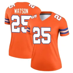 Women's Blake Watson Denver Broncos No.25 Legend Alternate Mile High Collection 1977 Throwback Jersey - Orange