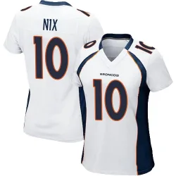 Women's Bo Nix Denver Broncos No.10 Game Jersey - White