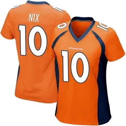 Women's Bo Nix Denver Broncos No.10 Game Team Color Jersey - Orange