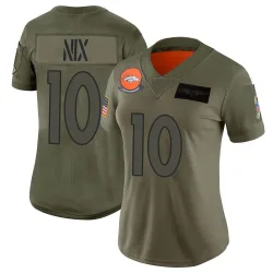 Women's Bo Nix Denver Broncos No.10 Limited 2019 Salute to Service Jersey - Camo
