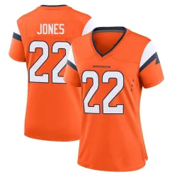 Women's Brandon Jones Denver Broncos No.22 Game Jersey - Orange
