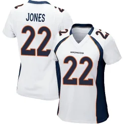 Women's Brandon Jones Denver Broncos No.22 Game Jersey - White