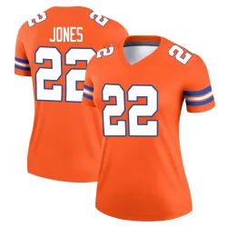 Women's Brandon Jones Denver Broncos No.22 Legend Alternate Mile High Collection 1977 Throwback Jersey - Orange