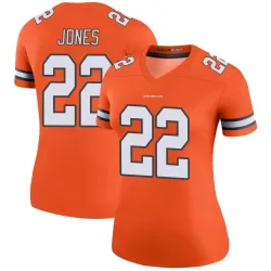 Women's Brandon Jones Denver Broncos No.22 Legend Color Rush Jersey - Orange