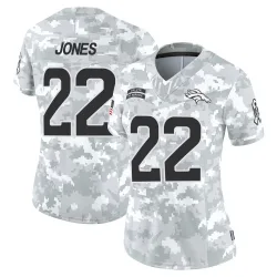 Women's Brandon Jones Denver Broncos No.22 Limited 2024 Salute to Service Jersey - Arctic Camo