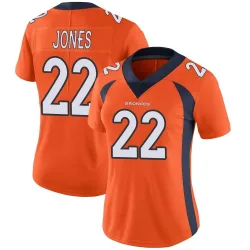 Women's Brandon Jones Denver Broncos No.22 Limited Team Color Vapor Untouchable Jersey - Orange