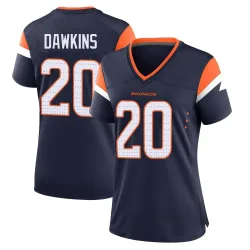 Women's Brian Dawkins Denver Broncos No.20 Game Alternate Jersey - Navy