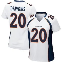 Women's Brian Dawkins Denver Broncos No.20 Game Jersey - White