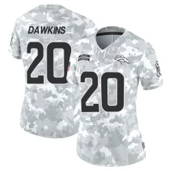 Women's Brian Dawkins Denver Broncos No.20 Limited 2024 Salute to Service Jersey - Arctic Camo