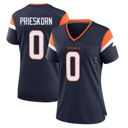 Women's Caden Prieskorn Denver Broncos No.0 Game Alternate Jersey - Navy