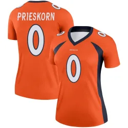Women's Caden Prieskorn Denver Broncos No.0 Legend Jersey - Orange