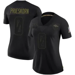 Women's Caden Prieskorn Denver Broncos No.0 Limited 2020 Salute To Service Jersey - Black