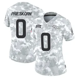 Women's Caden Prieskorn Denver Broncos No.0 Limited 2024 Salute to Service Jersey - Arctic Camo