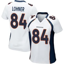 Women's Caleb Lohner Denver Broncos No.84 Game Jersey - White