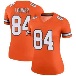 Women's Caleb Lohner Denver Broncos No.84 Legend Color Rush Jersey - Orange