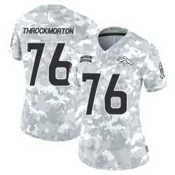 Women's Calvin Throckmorton Denver Broncos No.76 Limited 2024 Salute to Service Jersey - Arctic Camo