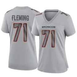 Women's Cam Fleming Denver Broncos No.71 Game Atmosphere Fashion Jersey - Gray