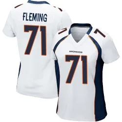 Women's Cam Fleming Denver Broncos No.71 Game Jersey - White