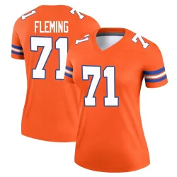 Women's Cam Fleming Denver Broncos No.71 Legend Alternate Mile High Collection 1977 Throwback Jersey - Orange