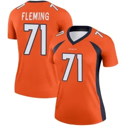 Women's Cam Fleming Denver Broncos No.71 Legend Jersey - Orange