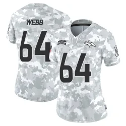Women's Clay Webb Denver Broncos No.64 Limited 2024 Salute to Service Jersey - Arctic Camo