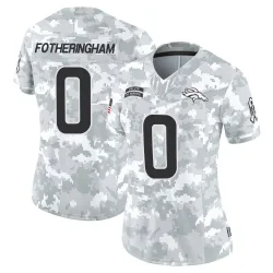 Women's Cole Fotheringham Denver Broncos No.0 Limited 2024 Salute to Service Jersey - Arctic Camo