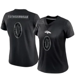 Women's Cole Fotheringham Denver Broncos No.0 Limited Reflective Jersey - Black
