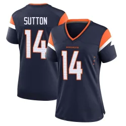 Women's Courtland Sutton Denver Broncos No.14 Game Alternate Jersey - Navy