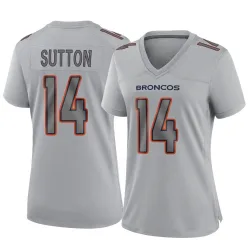 Women's Courtland Sutton Denver Broncos No.14 Game Atmosphere Fashion Jersey - Gray