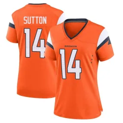 Women's Courtland Sutton Denver Broncos No.14 Game Jersey - Orange