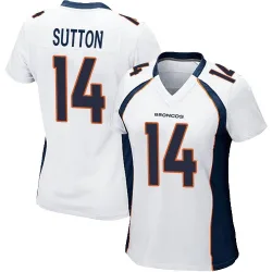 Women's Courtland Sutton Denver Broncos No.14 Game Jersey - White