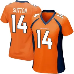 Women's Courtland Sutton Denver Broncos No.14 Game Team Color Jersey - Orange
