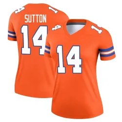 Women's Courtland Sutton Denver Broncos No.14 Legend Alternate Mile High Collection 1977 Throwback Jersey - Orange