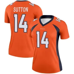 Women's Courtland Sutton Denver Broncos No.14 Legend Jersey - Orange
