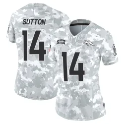 Women's Courtland Sutton Denver Broncos No.14 Limited 2024 Salute to Service Jersey - Arctic Camo