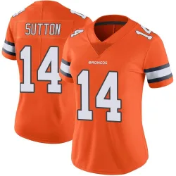 Women's Courtland Sutton Denver Broncos No.14 Limited Color Rush Vapor Untouchable Jersey - Orange